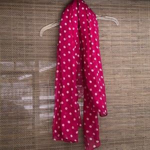 Hot Pink Polka Dot Scarf